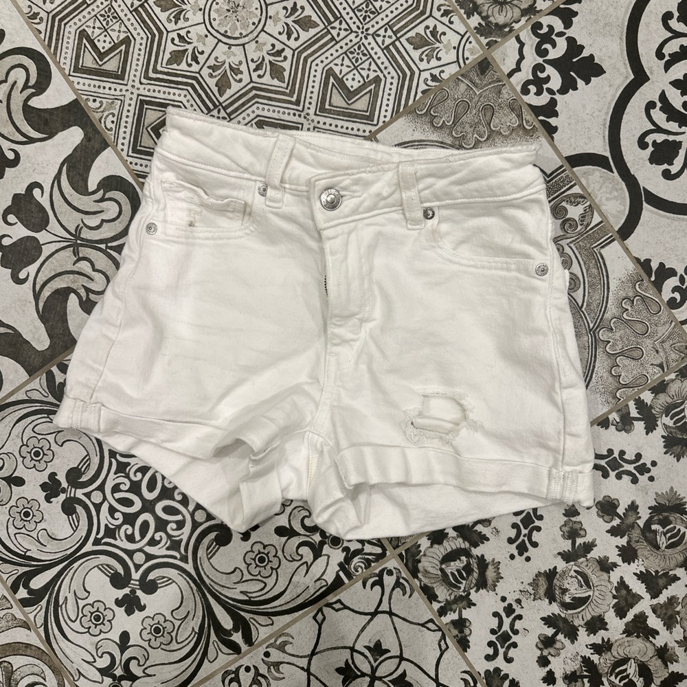 White Denim Women Shorts